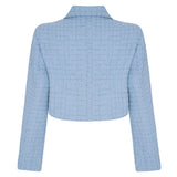 Klapa Yakalı Tüvit Ceket Açık Mavi