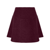 Tüvit Mini Etek Bordo