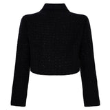 Klapa Yakalı Tüvit Ceket Siyah