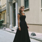 Laulei Luna Midi Siyah Elbise