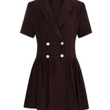 Sadia Ceket Mini Elbise Kahve