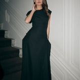 Jessie Tokalı Maxi Siyah Elbise