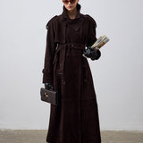 %100 Deri  Kahverengi Trençkot