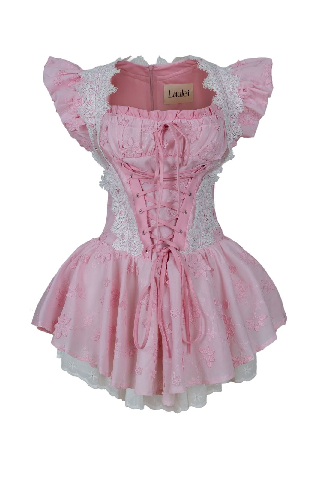Lina  Mini  Pembe Elbise