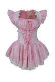 Lina  Mini  Pembe Elbise