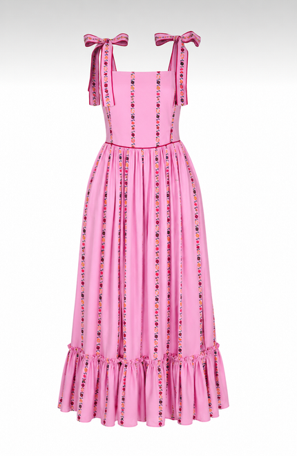 Maya Maxi Elbise Pembe
