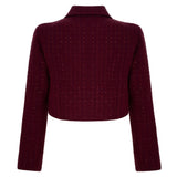 Klapa Yakalı Tüvit Ceket Bordo