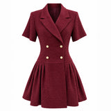 Sadia Blazer Mini Dress Burgundy