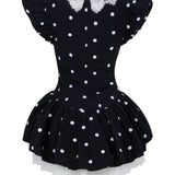 Lina Puantiyeli Mini Elbise