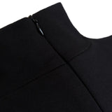 Vatkalı Dik Yaka Siyah Tshirt