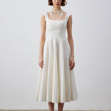 Luna Midi Beyaz Elbise