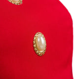 Laulei İnci Dress Sırt Dekolteli Mini Kırmızı Elbise