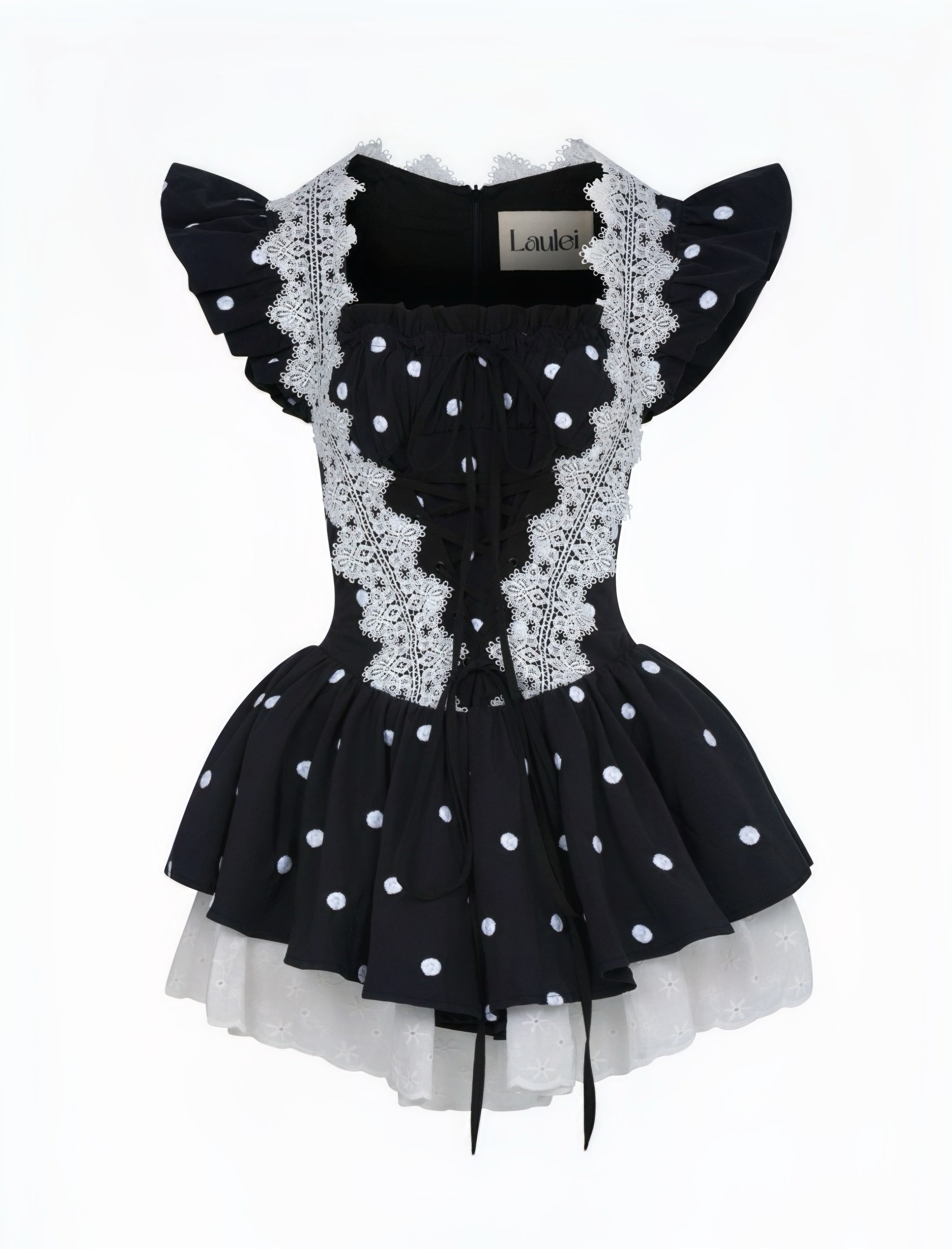 Lina Puantiyeli Mini Elbise