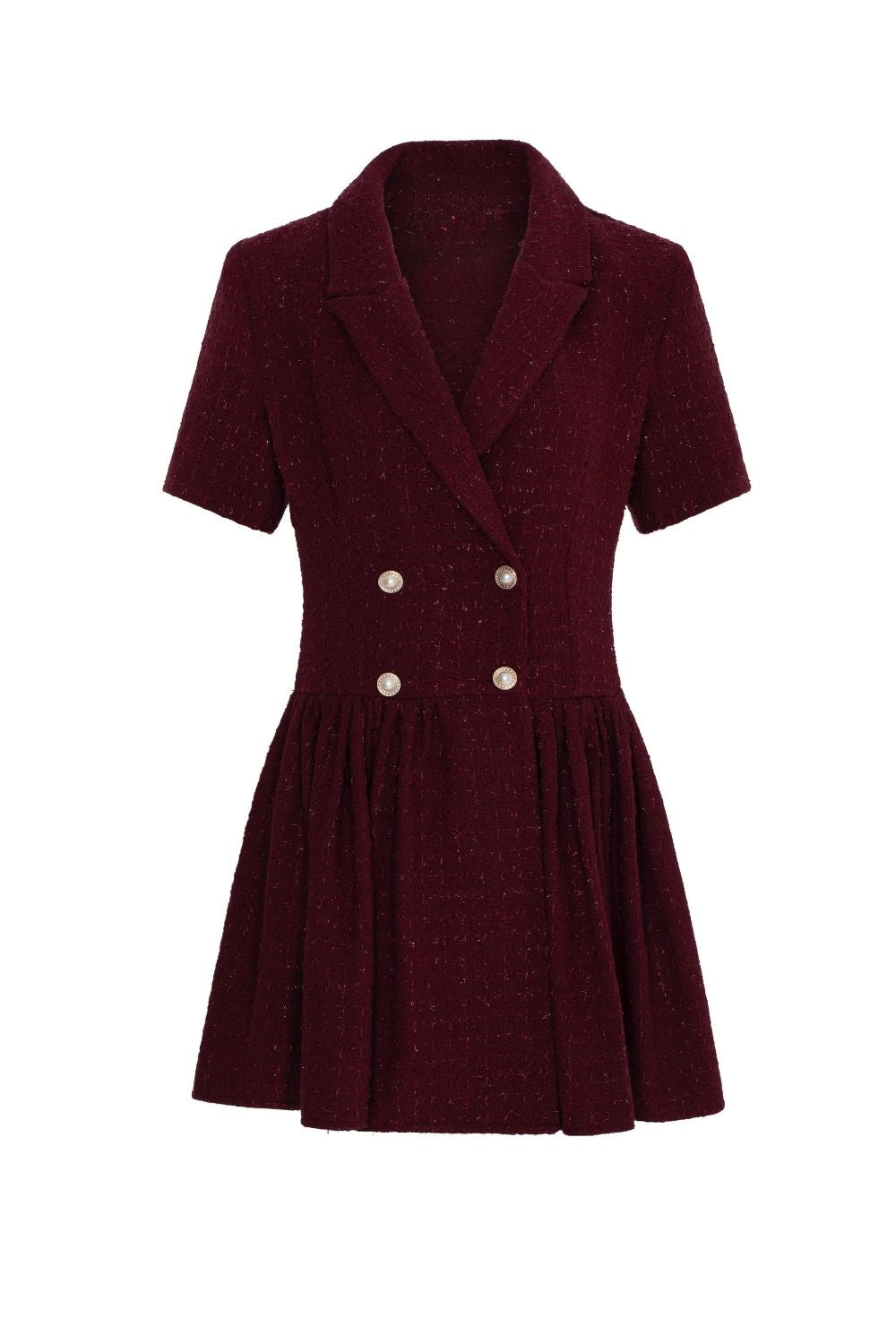 Sadia Ceket Mini Elbise Bordo