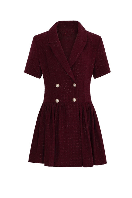 Sadia Ceket Mini Elbise Bordo