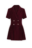 Sadia Ceket Mini Elbise Bordo