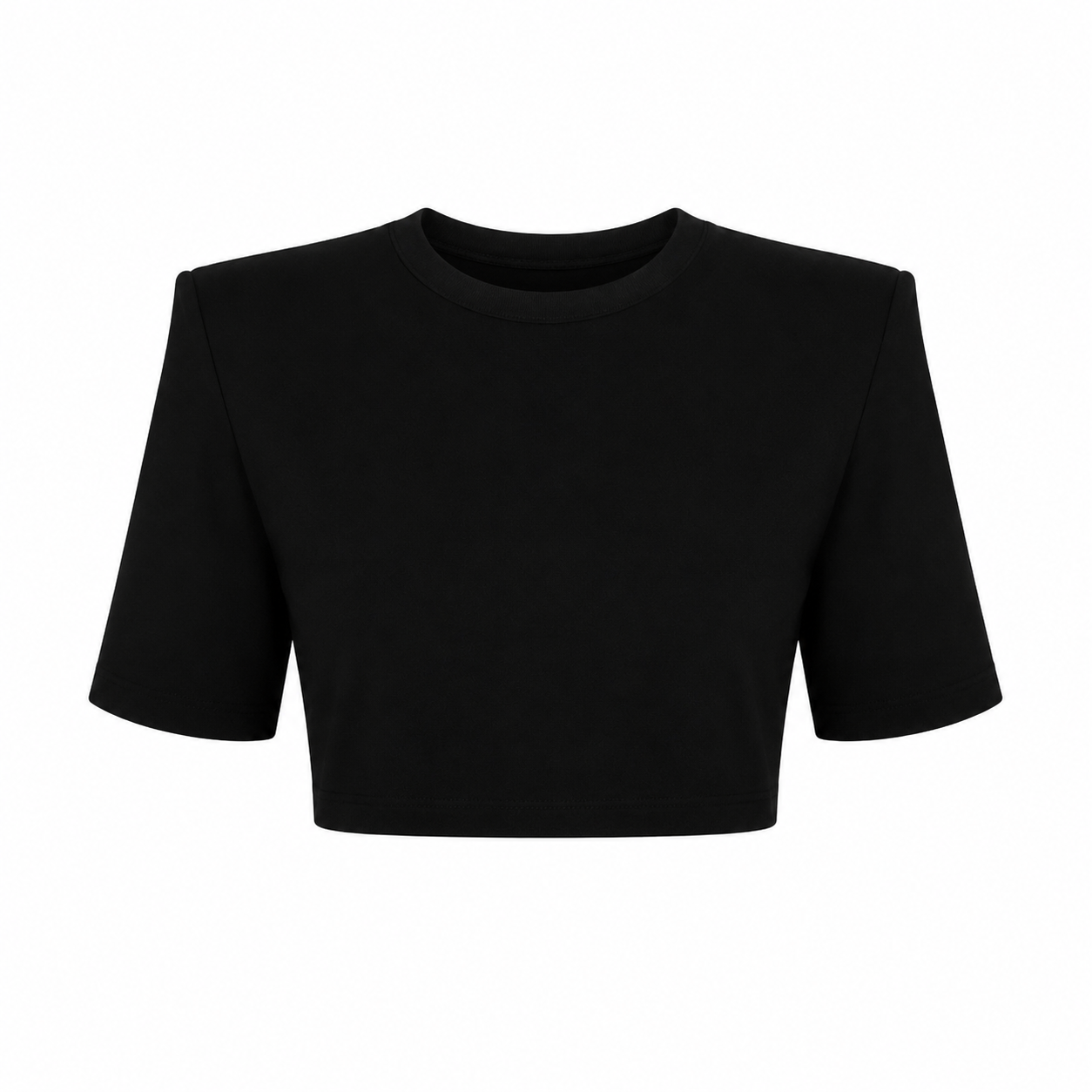 Basic Vatkalı Crop Tişört