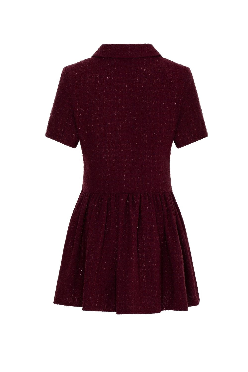 Sadia Ceket Mini Elbise Bordo