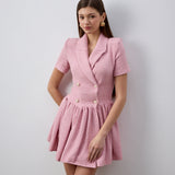 Sadia Ceket Mini Elbise Pembe