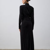 Silvia  Tokalı Uzun Siyah Elbise