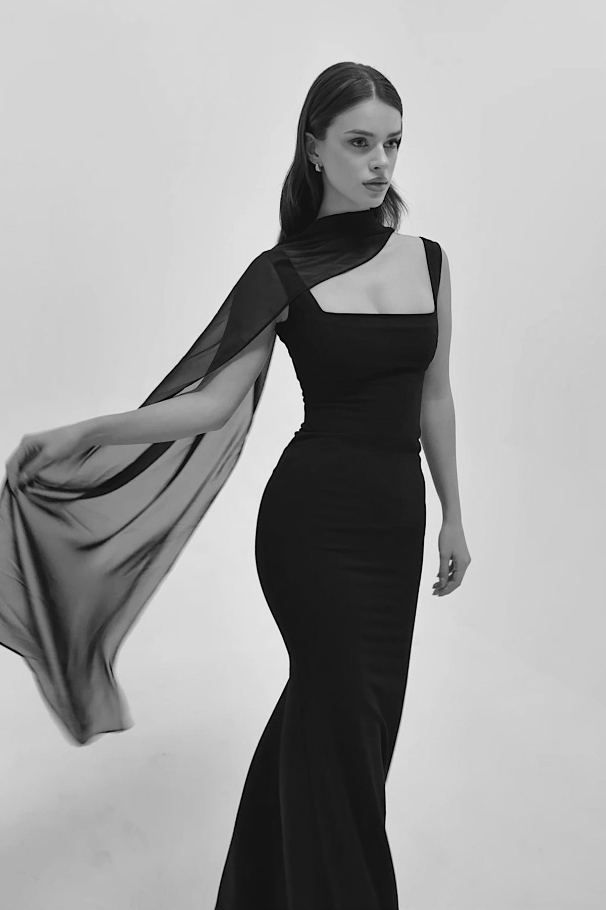 Helena Şal Detaylı Elbise