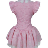 Lina Fistolu Mini  Pembe Elbise