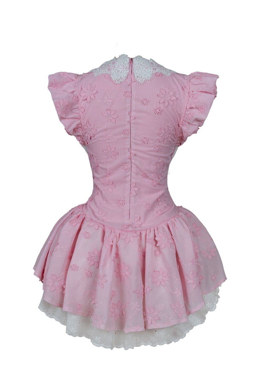 Lina  Mini  Pembe Elbise
