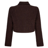 Klapa Yakalı Tüvit Ceket Kahve