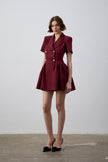 Sadia Ceket Mini Elbise Bordo