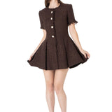 İndira Tuvit Mini Elbise Kahve