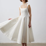 Luna Midi Beyaz Elbise