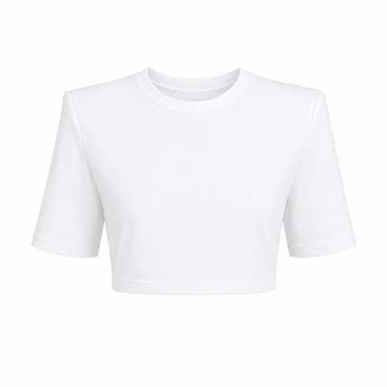 Basic Vatkalı Crop Tshirt