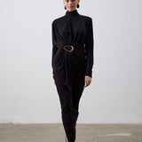 Silvia  Tokalı Uzun Siyah Elbise