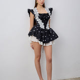 Lina Puantiyeli Mini Elbise