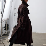 %100 Deri  Kahverengi Trençkot