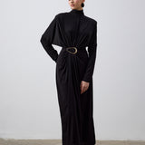 Silvia  Tokalı Uzun Siyah Elbise