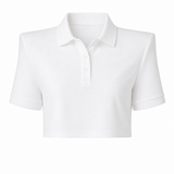 Polo Yaka Crop Tişört