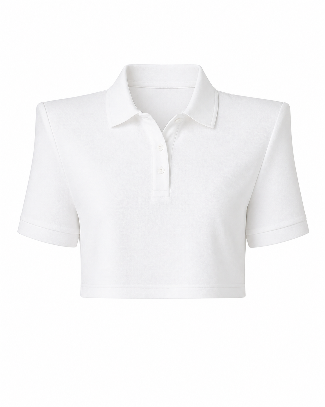 Polo Yaka Crop Tişört
