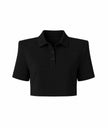 Polo Yaka Crop Tişört