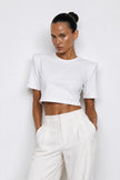Basic Vatkalı Crop Tshirt