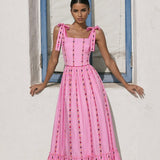 Maya Maxi Elbise Pembe