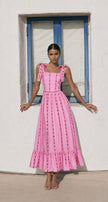Maya Maxi Elbise Pembe