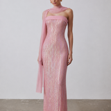 Safia Pembe Maxi Elbise