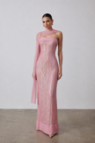 Safia Pembe Maxi Elbise