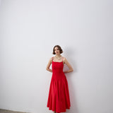 Monika Midi Elbise Kırmızı