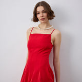 Monika Midi Elbise Kırmızı