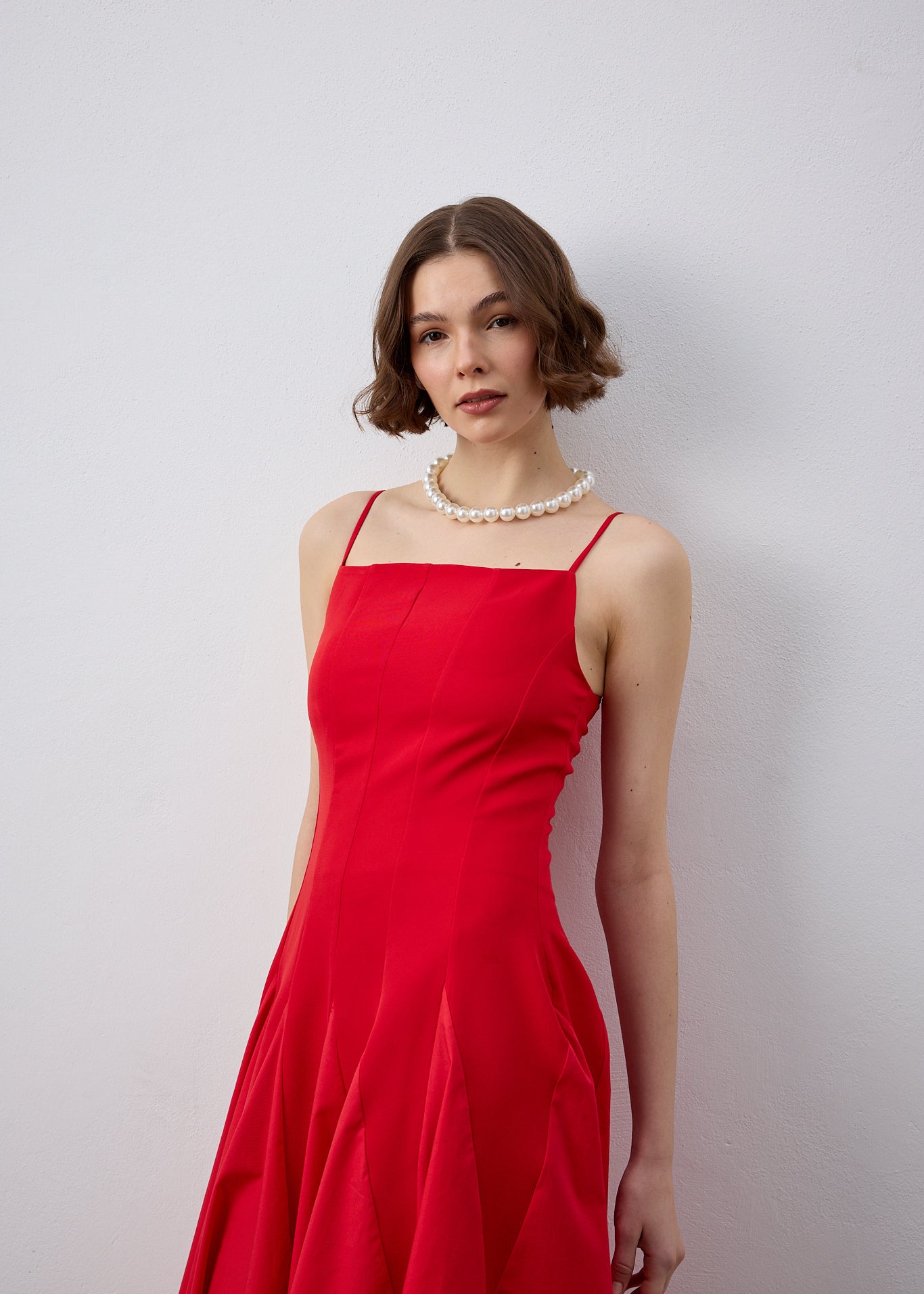 Monika Midi Elbise Kırmızı