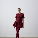 İndira Tuvit Mini Elbise Bordo