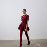 İndira Tuvit Mini Elbise Bordo