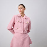 Tüvit Mini Etek Pembe